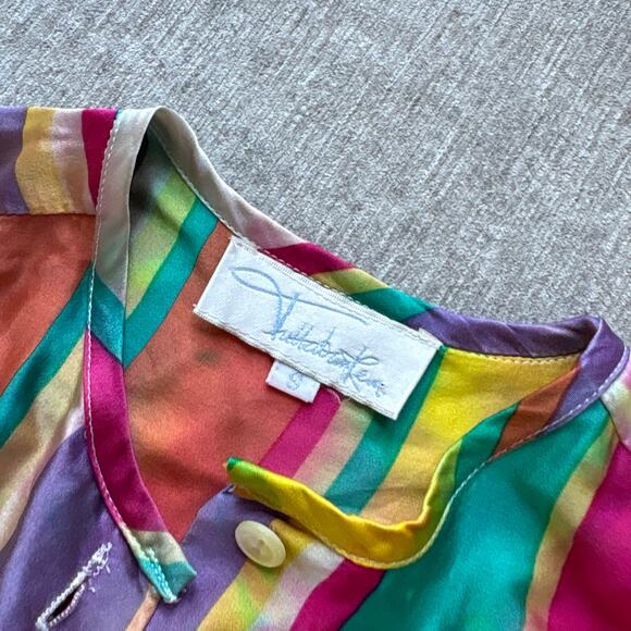 100% Silk Multicolor Beach Cover Up Dress - Picture 3 of 4